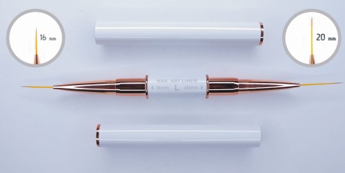 Pędzelek dwustronny do zdobień L Nail Art