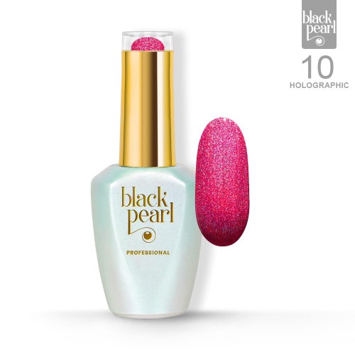 10 Holographic  - czerwony holograficzny lakier hybrydowy 10ml