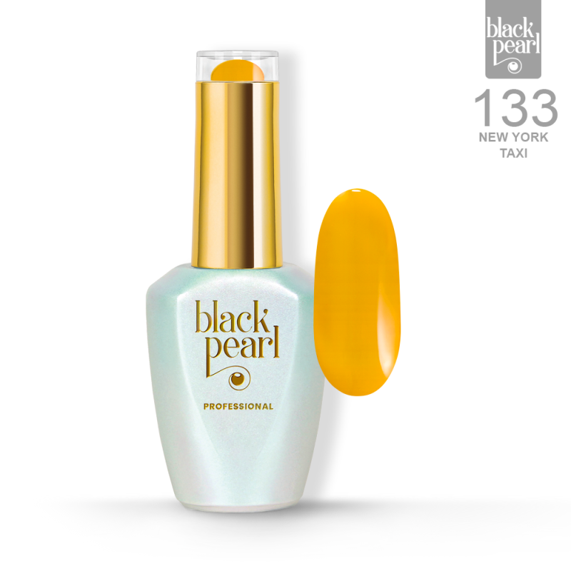 żółty lakier hybrydowy stylizacja paznokci new york taxi