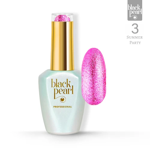 Lakier hybrydowy różowy z drobinkami 10 ml – Summer Party 3 