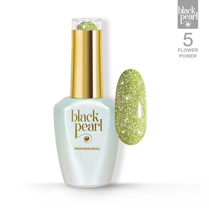 lakier hybrydowy limonkowy Flower Power 5