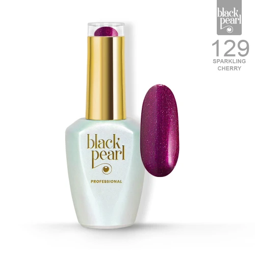 Lakier hybrydowy wiśniowy perłowy 10 ml – 129 Sparkling Cherry elegancki połysk