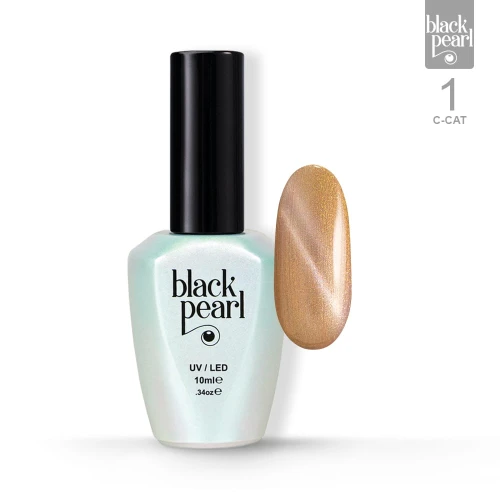 Lakier hybrydowy cat eye złoty 10 ml – C-Cat 01 efekt kociego oka