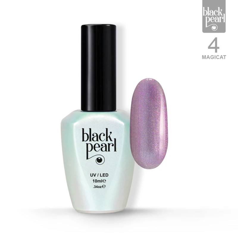 manicure hybrydowy fioletowy cat eye efekt 3d