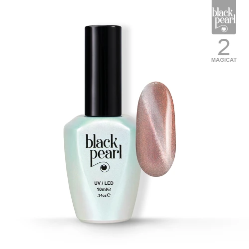 Lakier hybrydowy cat eye pomarańczowo miedziany 10 ml – MagiCat 02 efekt kociego oka