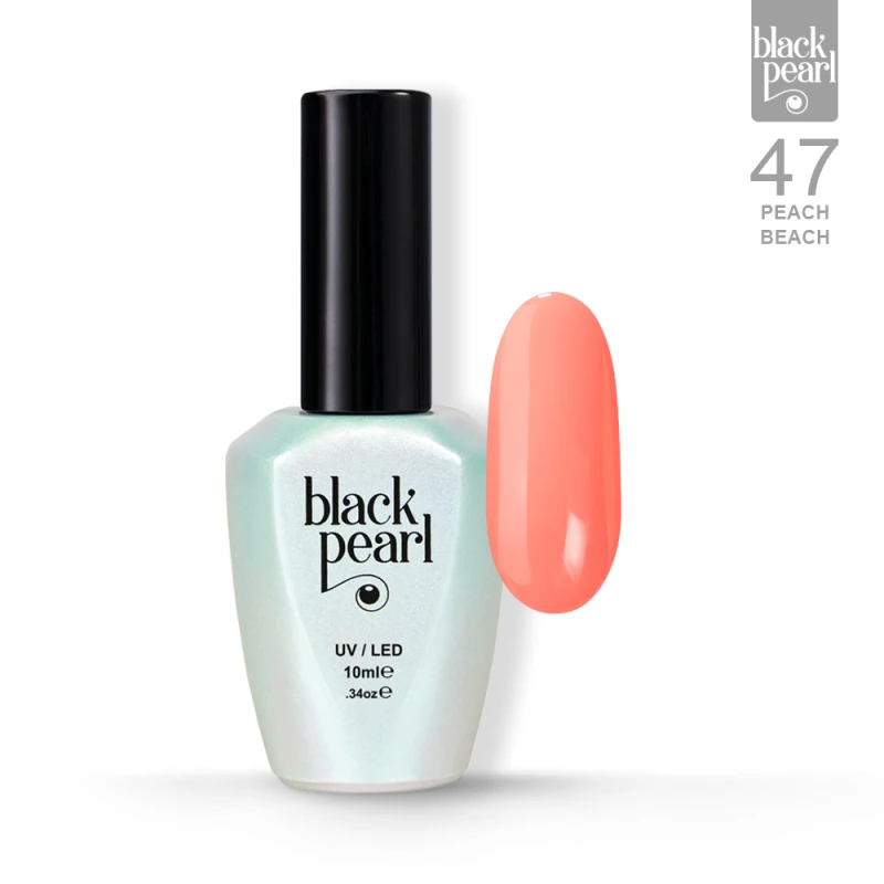 lakier hybrydowy Peach Beach 47 butelka i wzornik