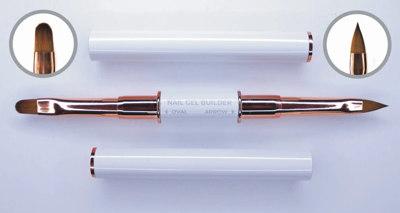 pędzelek dwustronny do żelu owalny i trójkątny BPNails