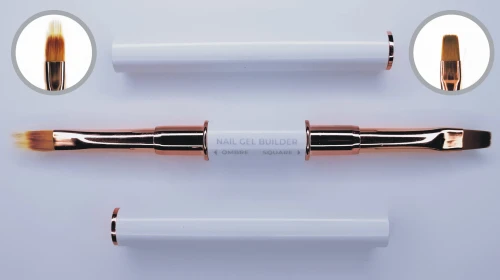 Pędzelek dwustronny do żelu square i ombre - Ombre Gel Builder