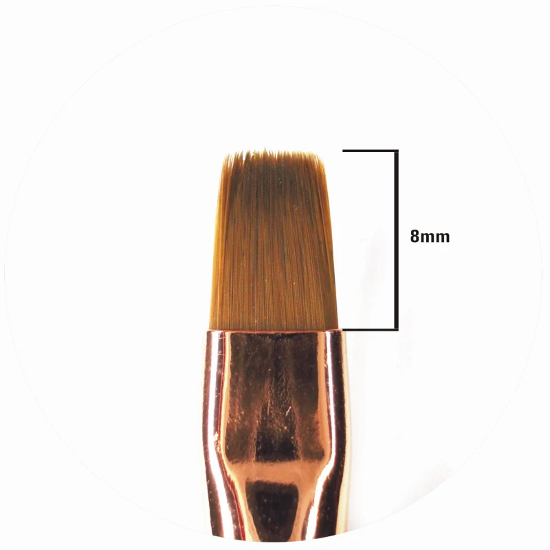 pędzelek do żelu prostokątny square do budowy paznokci