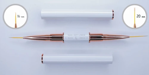 Pędzelek dwustronny do zdobień liner 16 mm i 20 mm – L Nail Art