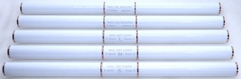 zestaw pędzli do budowy i zdobień paznokci