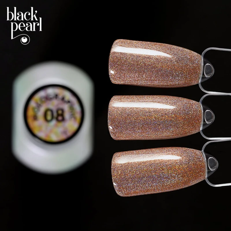 holograficzny lakier złoty z refleksami tęczy