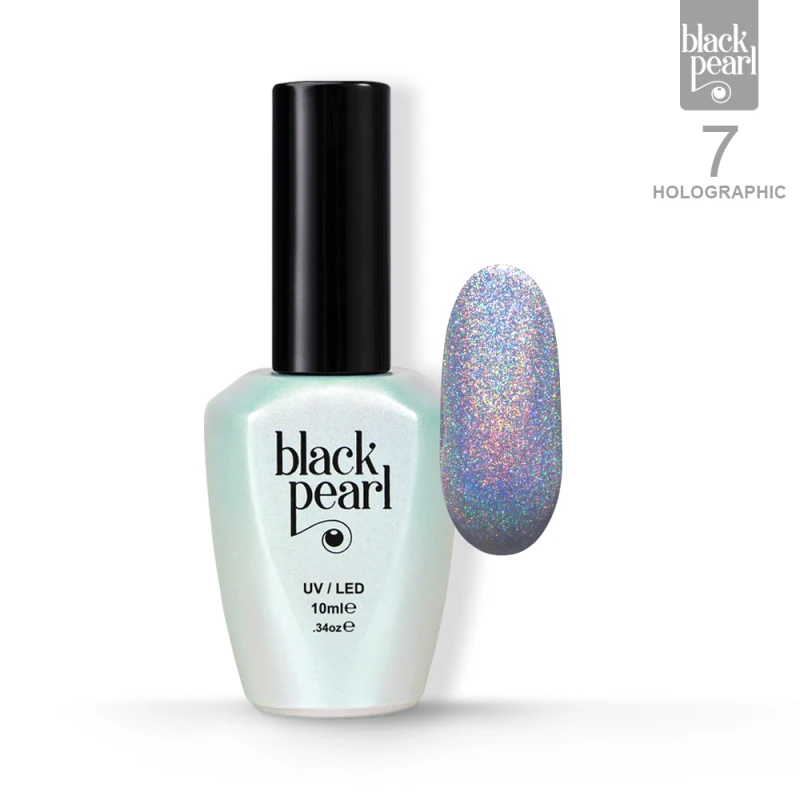 srebrny lakier hybrydowy holograficzny 07