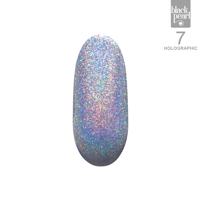 lakier hybrydowy srebrny z efektem holo