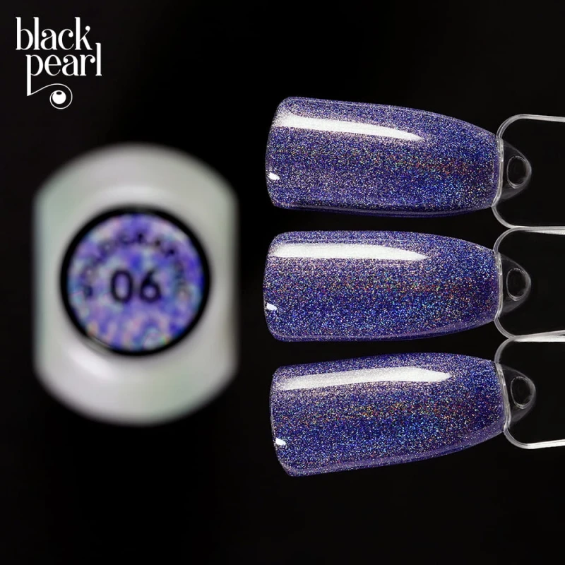 holograficzny lakier granatowy z drobinkami