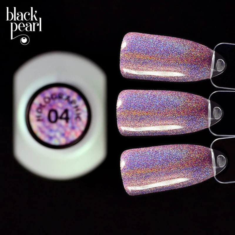 holograficzny lakier magenta z drobinkami