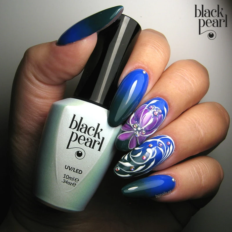 jeansowe paznokcie hybrydowe kolor