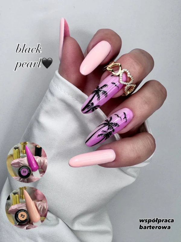 paznokcie łososiowe summer salmon stylizacja