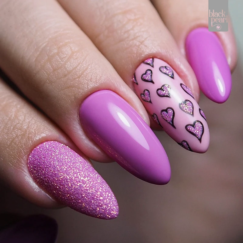 intensywny manicure kolorowy paznokcie