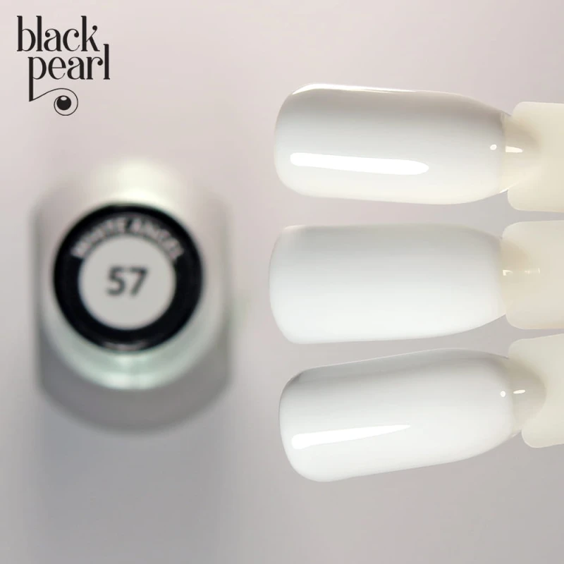 lakier hybrydowy czysty biały kolor manicure