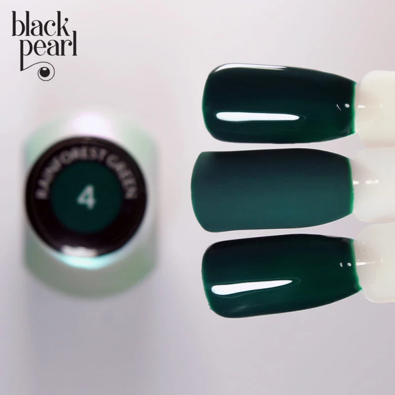 lakier hybrydowy głęboka zieleń manicure