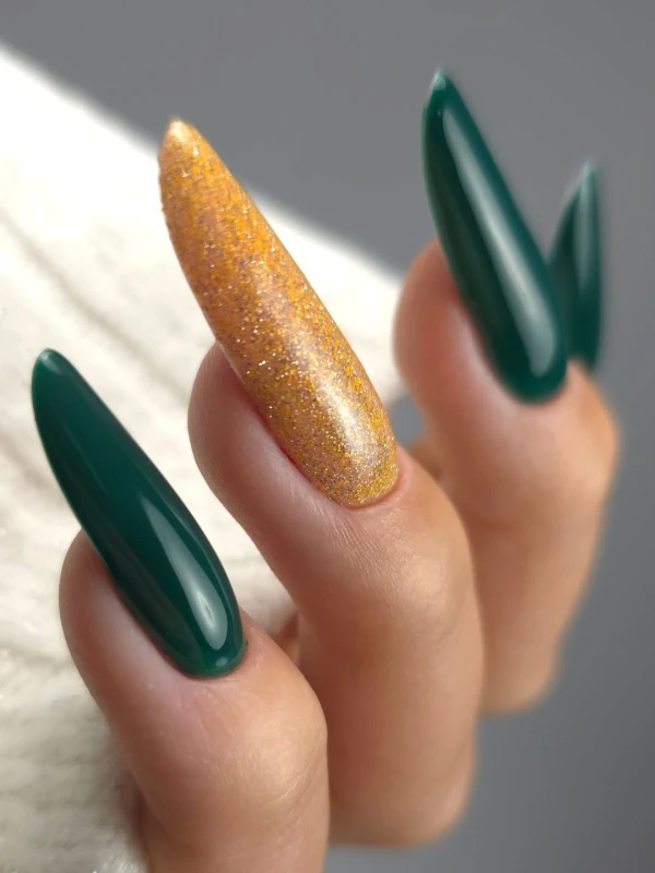 paznokcie zielone rainforest green stylizacja