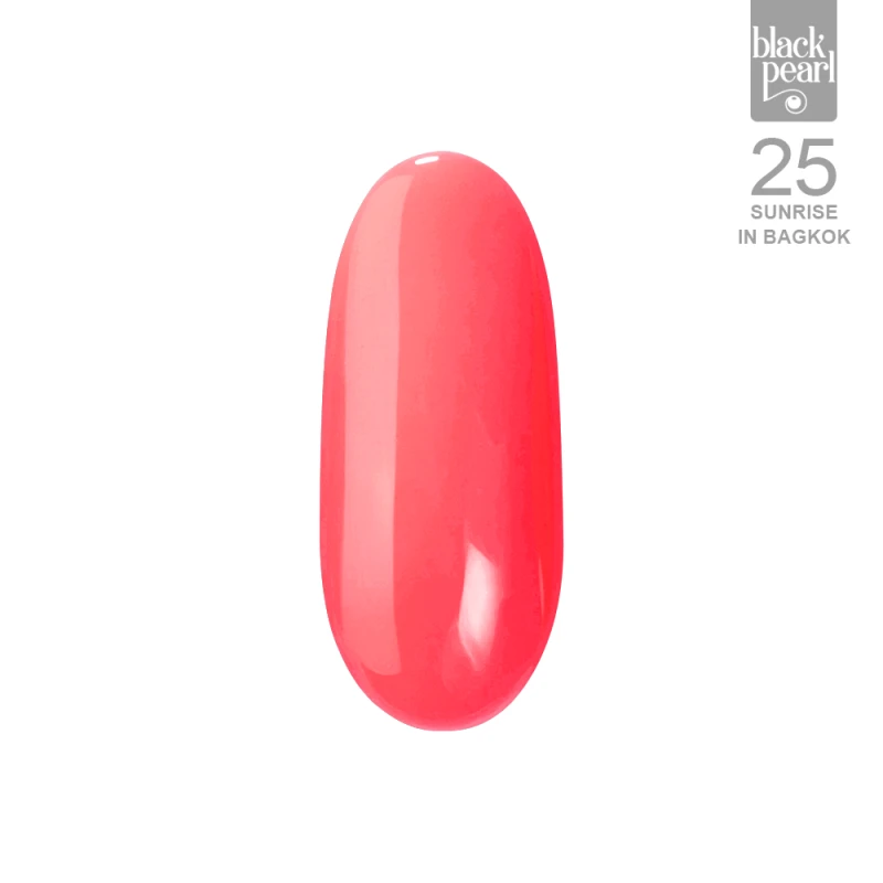 neonowy różowo pomarańczowy lakier hybrydowy paznokcie